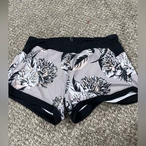 Flower print athletic shorts